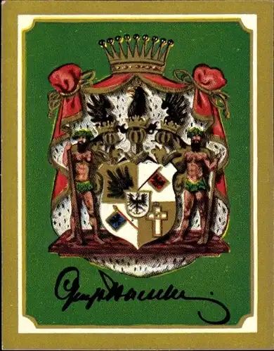 Sammelbild Ruhmreiche deutsche Wappen Bild 120 Gottlieb Graf von Haeseler, Generalfeldmarschall