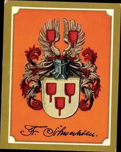 Sammelbild Ruhmreiche deutsche Wappen Bild 227 Franz Schwechten, Architekt