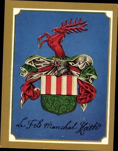 Sammelbild Ruhmreiche deutsche Wappen Bild 70 Jakob Keith, preußischer Feldmarschall