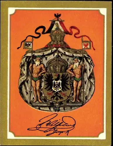 Sammelbild Ruhmreiche deutsche Wappen Bild 34 Wilhelm I. König von Preußen, Kaiser