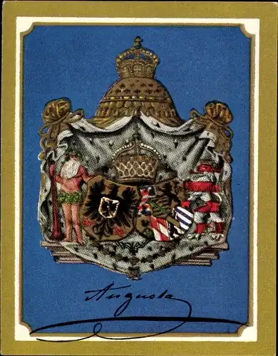 Sammelbild Ruhmreiche deutsche Wappen Bild 35 Augusta, Kaiserin, Königin von Preußen