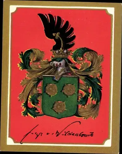 Sammelbild Ruhmreiche deutsche Wappen Bild 183 Ernst von Wildenbruch, Dichter