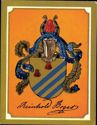 Sammelbild Ruhmreiche deutsche Wappen Bild 226 Reinhold Begas, Bildhauer