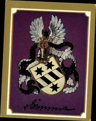 Sammelbild Ruhmreiche deutsche Wappen Bild 128 Otto von Emmich, Heerführer