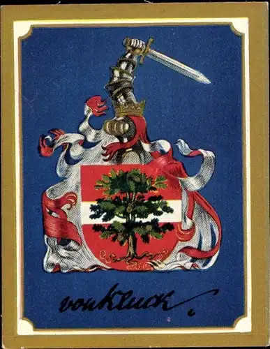Sammelbild Ruhmreiche deutsche Wappen Bild 129 Alexander von Kluck, Heerführer im Westen