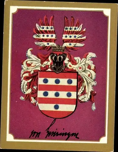 Sammelbild Ruhmreiche deutsche Wappen Bild 132 Alexander von Linsingen, Heerführer im Westen