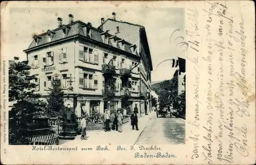 Ak Baden Baden am Schwarzwald, Hotel Restaurant zum Bock