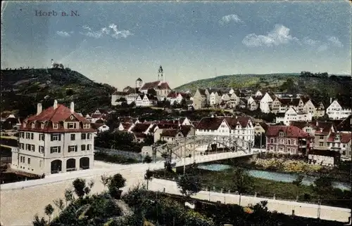Ak Horb am Neckar, Teilansicht