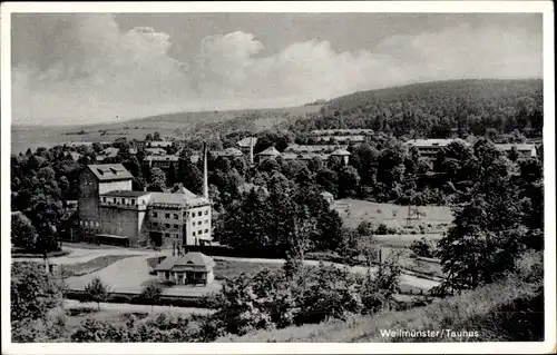 Ak Weilmünster im Taunus Hessen, Teilansicht, Fabrikgebäude