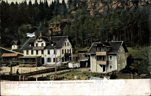 Ak Schüttersmühle Pottenstein in Oberfranken, Gastwirtschaft