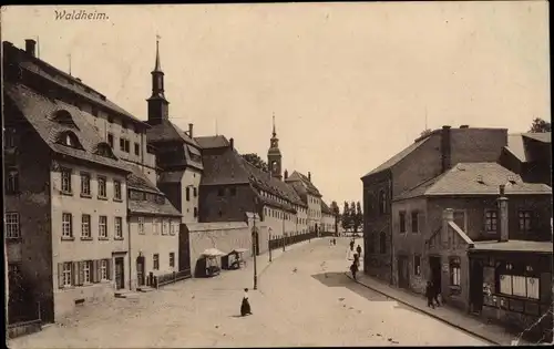 Ak Waldheim in Sachsen, Straßenpartie