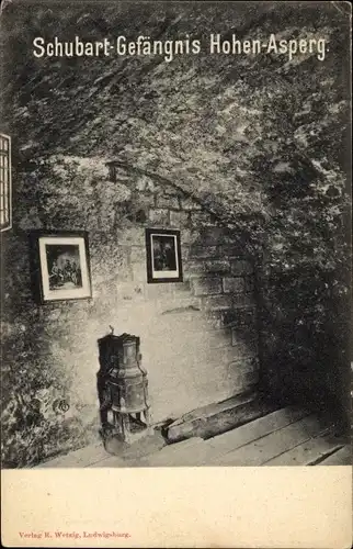 Ak Asperg in Württemberg, Festung Hohenasperg, Schubart Gefängnis