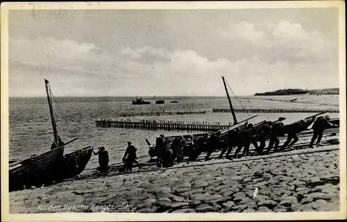 Ak Den Helder Nordholland Niederlande, Dijk een Zeegizicht