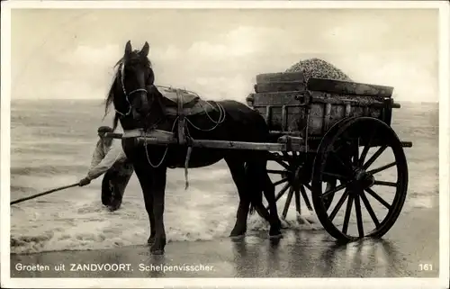 Ak Zandvoort Nordholland Niederlande, Schelpenvisscher