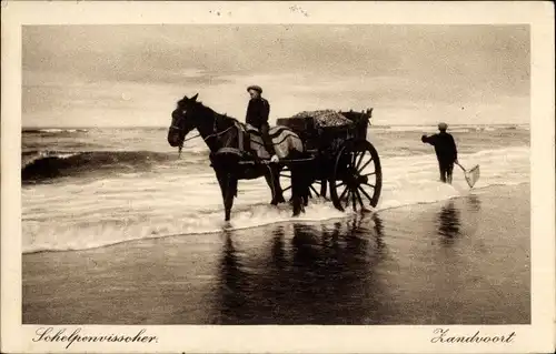 Ak Zandvoort Nordholland Niederlande, Schelpenvisscher