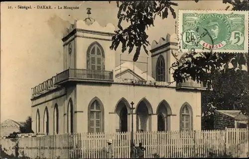 Ak Dakar Senegal, La Mosquée, Moschee, Vorderansicht