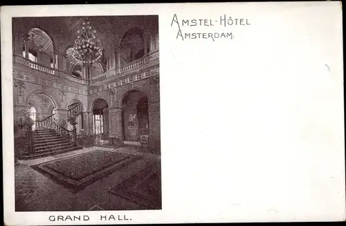 Ak Amsterdam Nordholland Niederlande, Amstel Hotel, Grand Hall