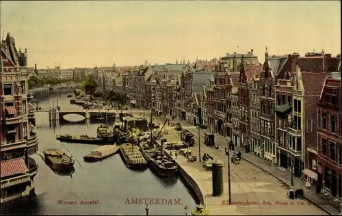 Ak Amsterdam Nordholland Niederlande, Binnen Amstel