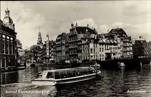 Ak Amsterdam Nordholland Niederlande, Amstel, Klaveniersburgwal