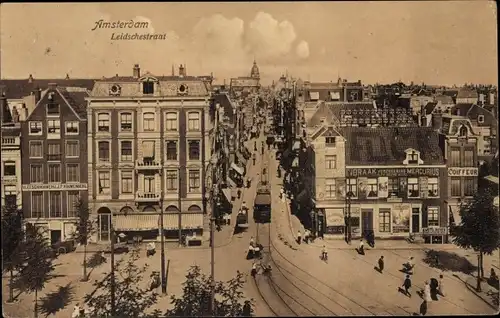 Ak Amsterdam Nordholland Niederlande, Leidschestraat