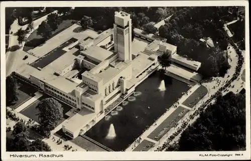 Ak Hilversum Nordholland Niederlande, Raadhuis