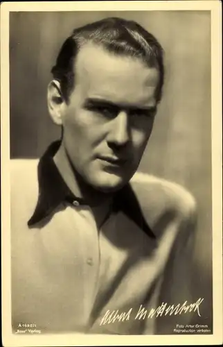 Ak Schauspieler Albert Matterstock, Portrait