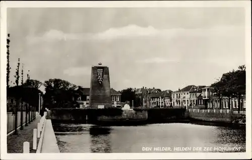 Ak Den Helder Nordholland Niederlande, Helden der Zee Monument