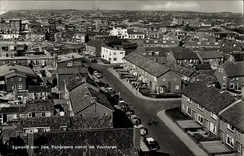 Ak Egmond aan Zee Nordholland Niederlande, Panorama vanaf de Vuurtoren