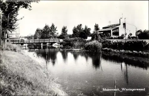 Ak Wieringerwaard Nordholland Niederlande, Molenvaart