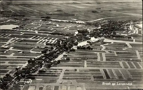 Ak Broek op Langedijk Nordholland Niederlande, Luftbild