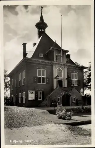 Ak Halfweg Haarlemmermeer Nordholland, Raadhuis