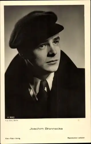 Ak Schauspieler Joachim Brennecke, Portrait mit Mütze
