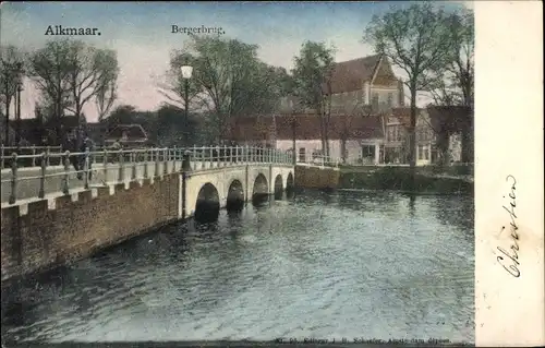 Ak Alkmaar Nordholland Niederlande, Bergerbrug