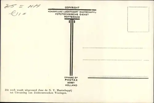 Ak Wieringermeer Hollands Kroon Nordholland Niederlande, Aanleg Wieringermeerdijk op de zandplaat