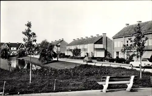 Ak Bennebroek Nordholland Niederlande, Narcissenlaan, Sitzbank