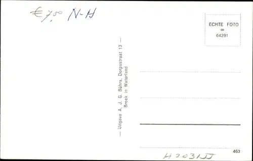 Ak Broek in Waterland Nordholland Niederlande, Gemeentehuis