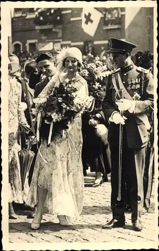 Foto Ak Königin Astrid von Belgien, König Leopold III. von Belgien