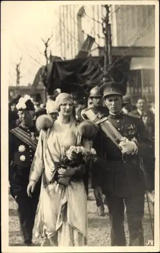 Foto Ak Königin Astrid von Belgien, König Leopold III. von Belgien