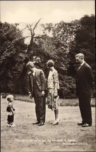 Ak König Albert I., Leopold III., Prinzessin Astrid, Prinzessin Josephine Charlotte, Park