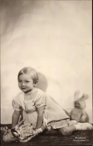 Ak S.A.R. La Princesse Joséphine Charlotte mit Puppe, Portrait