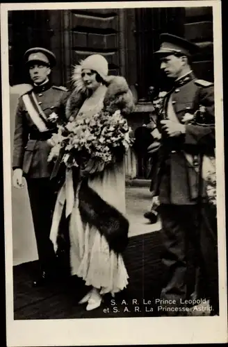 Ak Prinzessin Astrid mit Leopold III. von Belgien