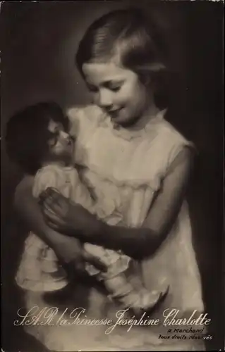 Ak S.A.R. la Princesse Joséphine Charlotte de Belgique, Puppe