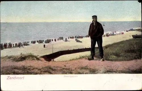 Ak Zandvoort Nordholland Niederlande, Strandgezicht