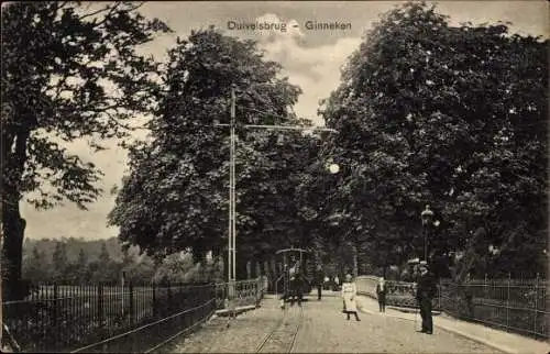 Ak Ginneken en Bavel Nordbrabant, Duivelsbrug, Poneytram