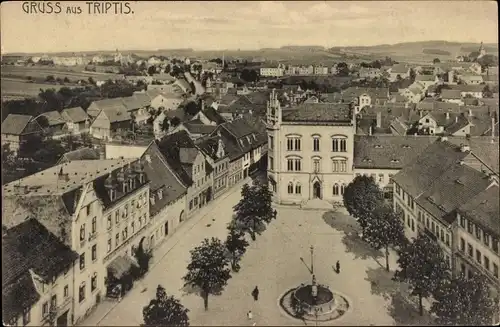 Ak Triptis in Thüringen, Markt, Rathaus
