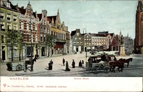 Ak Haarlem Nordholland Niederlande, Groote Markt