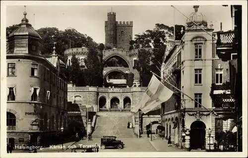 Ak Hälsingborg Helsingborg Schweden, Kärnan och Terassen