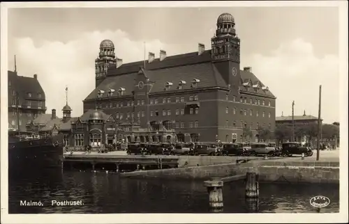 Ak Malmö Schweden, Posthuset