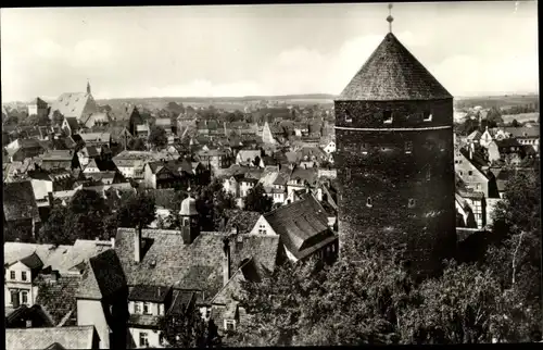 Ak Freiberg Sachsen, Donatsturm, im Hintergrund links der Dom