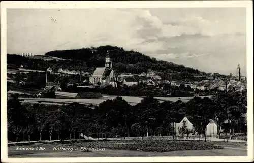 Ak Kamenz in Sachsen, Hutberg und Ehrenmal